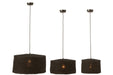 Set Of 3 Hanging Lamp Moonj Grass Black-Hanglampen-J-Line