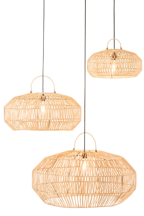 Set Of 3 Lamp Shades Rattan Natural-Hanglampen-J-Line