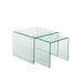 Set Van 2 bijzettafel glas transparant-Bijzettafels-J-Line