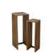 Set Van 2 bijzettafel kubus gerecycleerd teak naturel-Bijzettafels-J-Line