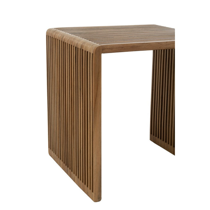 Set Van 2 bijzettafel kubus gerecycleerd teak naturel-Salontafels-J-Line