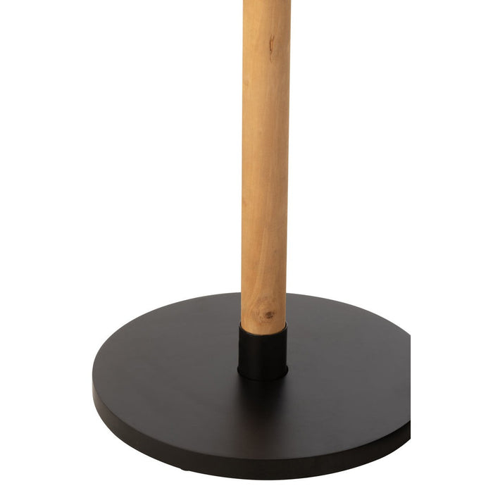 Set Van 2 bijzettafel ron mdf/dennenhout naturel zwart-Bijzettafels-J-Line