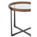 Set Van 2 salontafel mine glas/spar hout naturel/zwart-Salontafels-J-Line