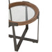 Set Van 2 salontafel mine glas/spar hout naturel/zwart-Salontafels-J-Line