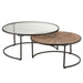 Set Van 2 salontafels rond metaal zwart-Salontafels-J-Line