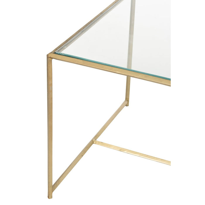 Set Van 2 tafels porte metaal/glas goud-Bijzettafels-J-Line
