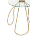 Set Van 2 tafels rond metaal/glas goud-Bijzettafels-J-Line