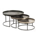 Set Van 3 bijzettafels rond aluminium zwart/mix-Bijzettafels-J-Line