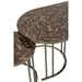 Set Van 3 salontafels zilver/bruin metaal/mdf-Bijzettafels-J-Line