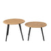 Set Van twee bijzettafel bamboo naturel-Bijzettafels-J-Line