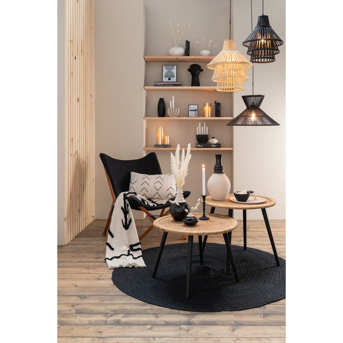 Set Van twee bijzettafel bamboo naturel-Bijzettafels-J-Line