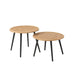 Set Van twee bijzettafel bamboo naturel-Bijzettafels-J-Line