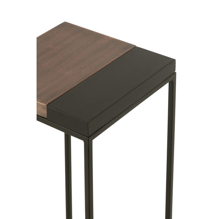 Set Van twee bijzettafel hoog brons/zwart-Bijzettafels-J-Line