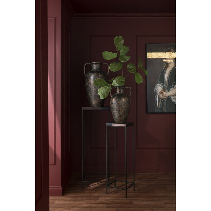 Set Van twee bijzettafel hoog brons/zwart-Bijzettafels-J-Line
