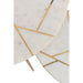 Set Van twee bijzettafel marmer/ijzer goud/wit-Bijzettafels-J-Line