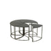 Set Van zes tafels tornado zwart metaal/mdf/glas-Bijzettafels-J-Line