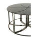 Set Van zes tafels tornado zwart metaal/mdf/glas-Bijzettafels-J-Line
