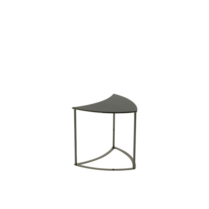 Set Van zes tafels tornado zwart metaal/mdf/glas-Bijzettafels-J-Line