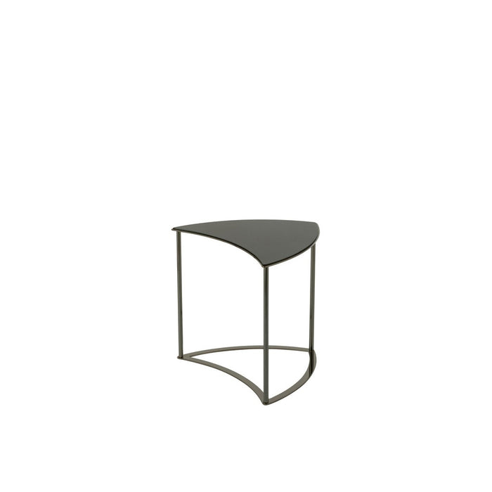 Set Van zes tafels tornado zwart metaal/mdf/glas-Bijzettafels-J-Line