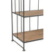 Set van 2 Rack Rond Top Metaal | Hout Brown-Vakkenkasten-J-Line