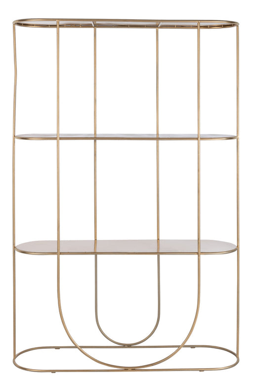 Shelf 3 Planks+Curve Deco Metal Gold-Vakkenkasten-J-Line