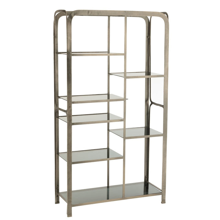 Shelf Quzo Antique Iron | Glass Grey-Vakkenkasten-J-Line