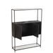 Shelf Rectangle Metaal | Glass Zwart-Vakkenkasten-J-Line