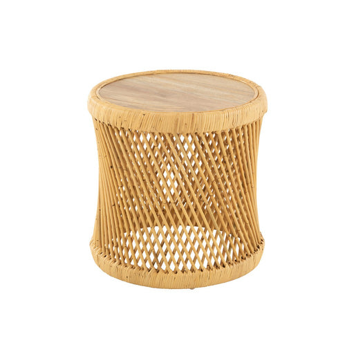 Side Table Cylindrical Ratten Natural-Bijzettafels-J-Line