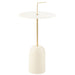 Side Table Disk Metal White/Gold-Bijzettafels-J-Line