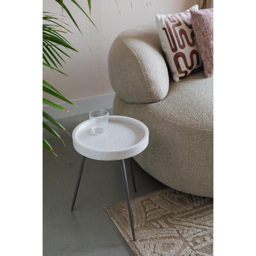 Side Table Karrara | White | Marble | 33x33x45-Bijzettafels-Creating Home