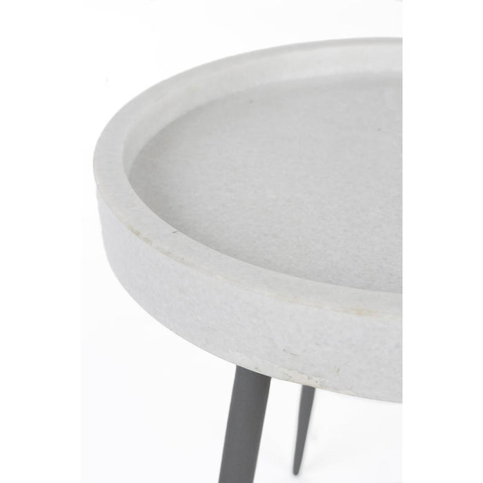 Side Table Karrara | White | Marble | 33x33x45-Bijzettafels-Creating Home