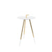 Side Table Rumbi | Wit | met gouden poten-Bijzettafels-Creating Home