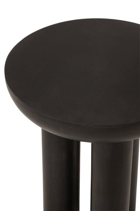 Side Table Trio Mango Wood Black-Bijzettafels-J-Line