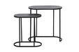 Side table S/2 max 53x26x53 cm BOCOV antique lead-black-Bijzettafels-Light & Living