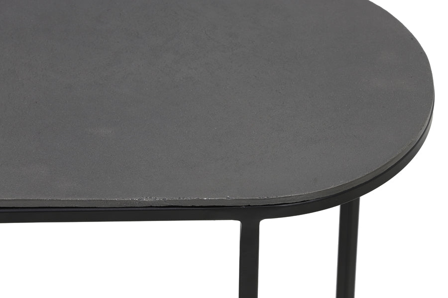 Side table S/2 max 53x26x53 cm BOCOV antique lead-black-Bijzettafels-Light & Living