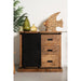 Sideboard Melbourne - 95x45x90 - Naturel/zwart - Mangohout/metaal-Console tafels-HSM Collection