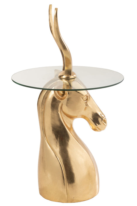 Sidetable Antelope Resin/Glass Gold-Bijzettafels-J-Line