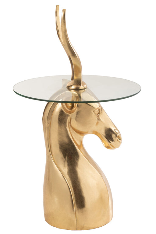 Sidetable Antelope Resin/Glass Gold-Bijzettafels-J-Line