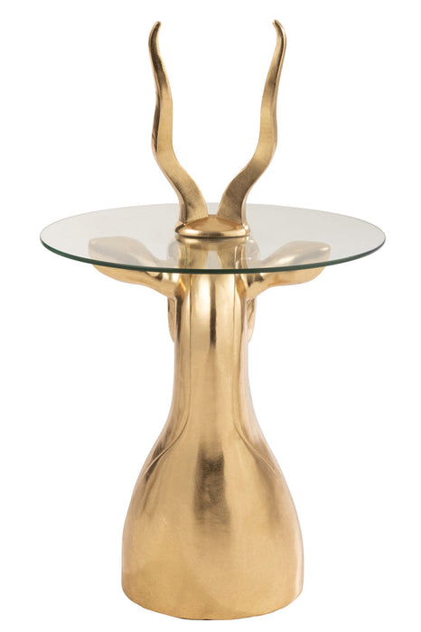 Sidetable Antelope Resin/Glass Gold-Bijzettafels-J-Line