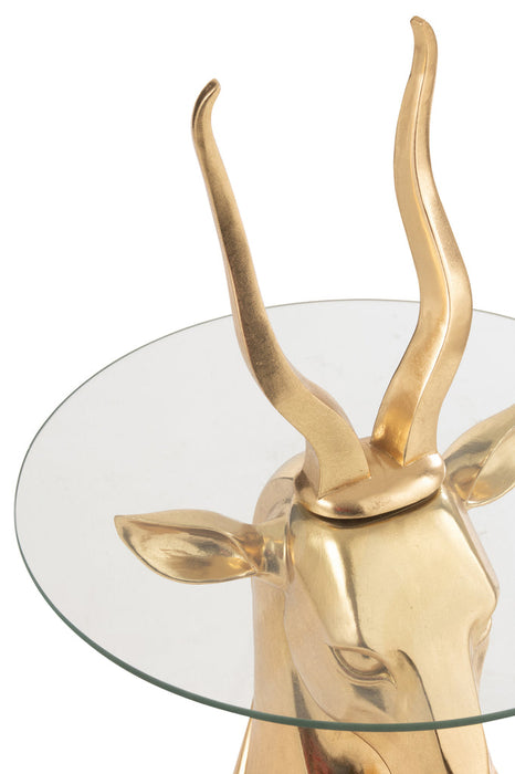 Sidetable Antelope Resin/Glass Gold-Bijzettafels-J-Line