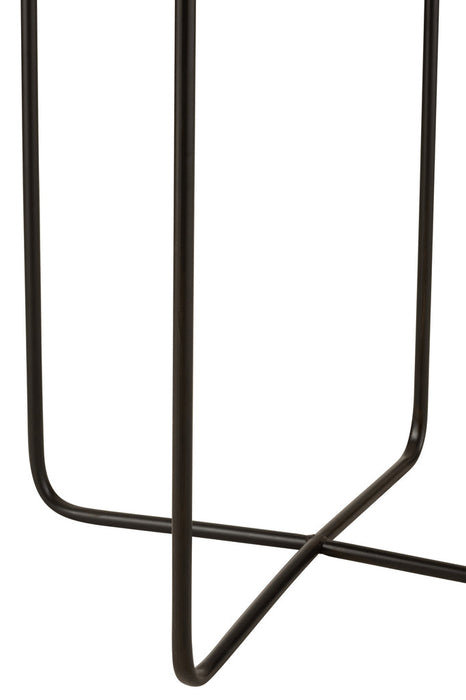 Sidetable Cross Frame Metal Black-Bijzettafels-J-Line