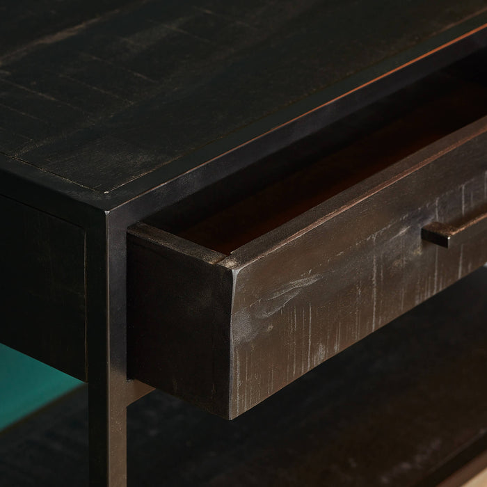 Sidetable Denver Black | 2 lades-Consoletafels-Starfurn