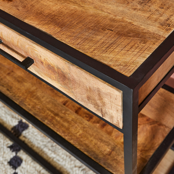 Sidetable Denver | Mangohout en metaal-Consoletafels-Starfurn