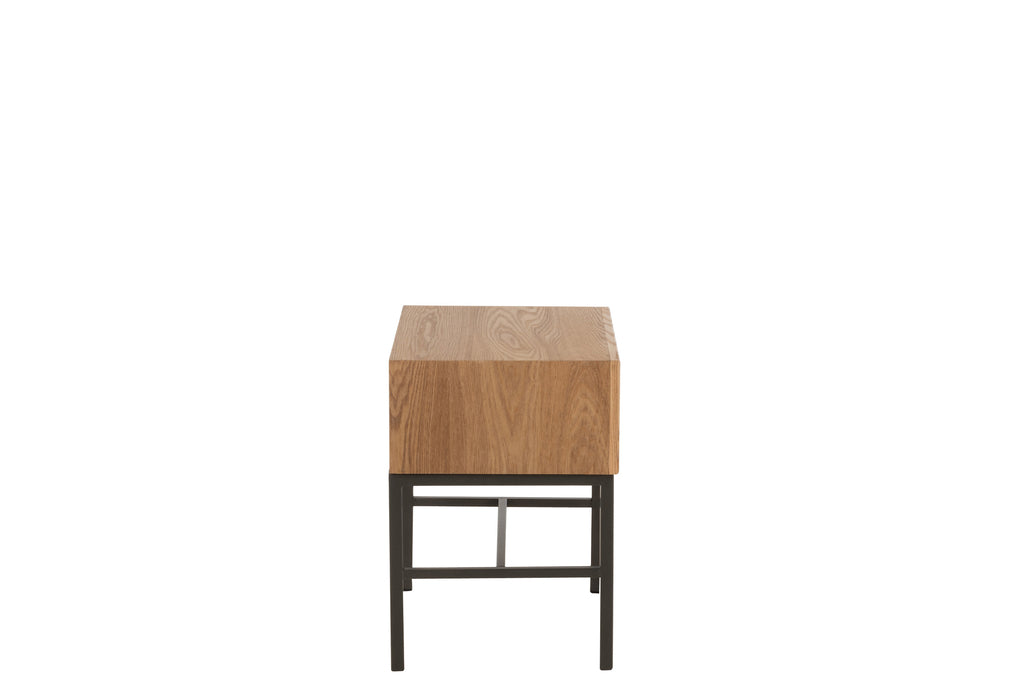 Sidetable On Base Wood/Metal Natural-Bijzettafels-J-Line