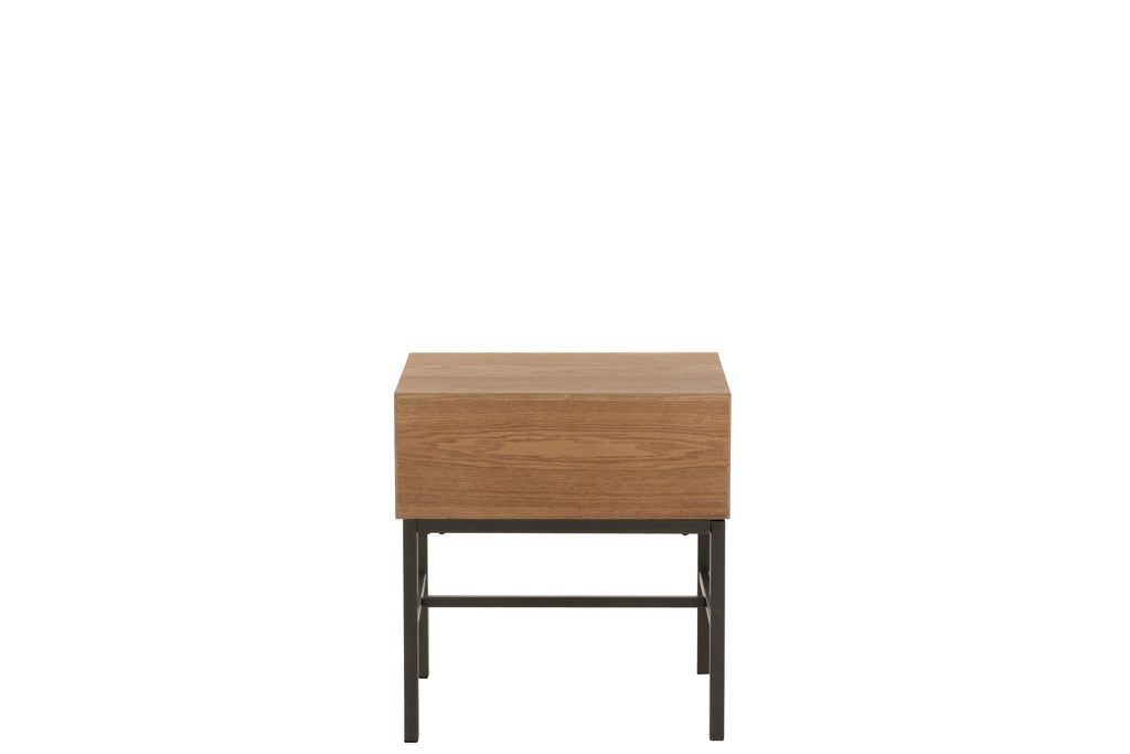 Sidetable On Base Wood/Metal Natural-Bijzettafels-J-Line