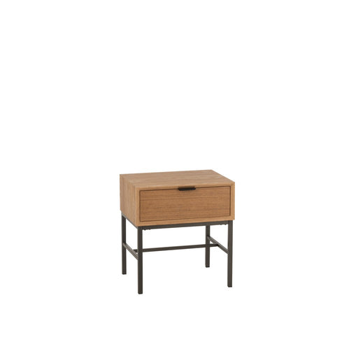 Sidetable On Base Wood/Metal Natural-Bijzettafels-J-Line