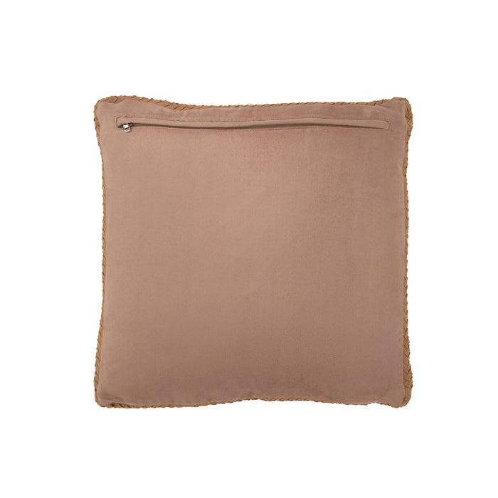 Sierkussen Bruin Leer 45 cm - Leer(65%),polyester(35%) - 36625-Decoratief kussen-J-Line