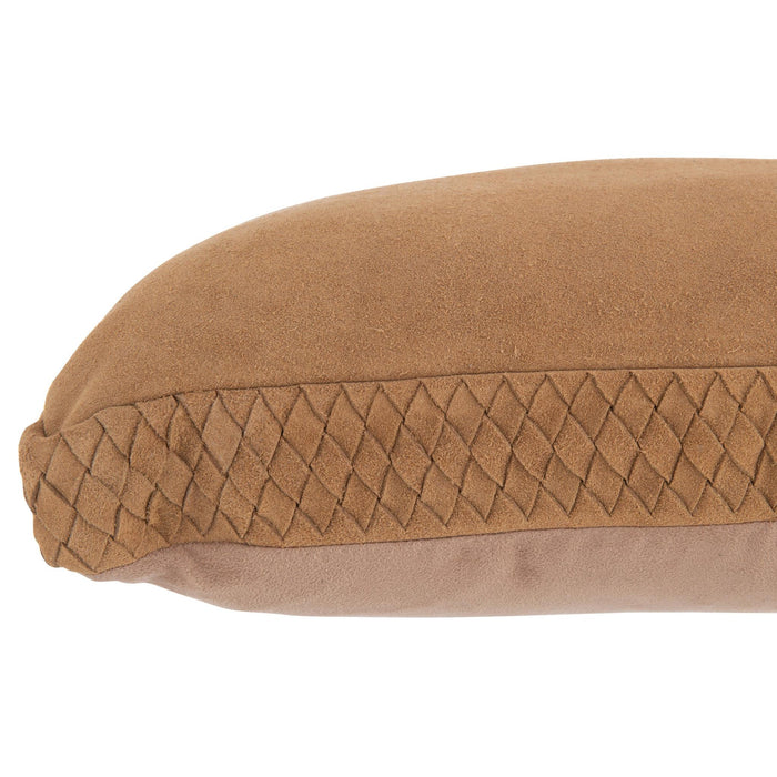 Sierkussen Bruin Leer 45 cm - Leer(65%),polyester(35%) - 36625-Decoratief kussen-J-Line