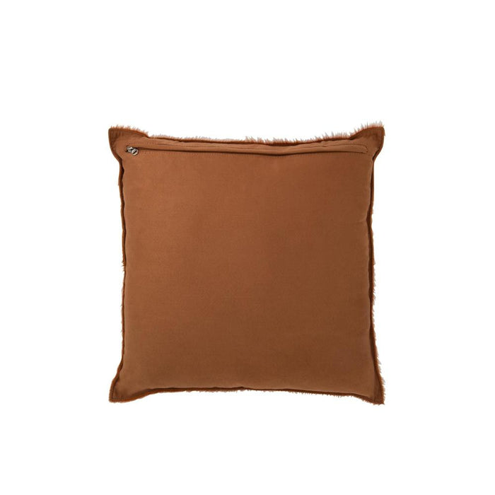 Sierkussen Bruin Leer 45 cm - Leer,polyester-Kussens-J-Line