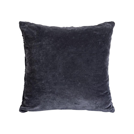 Sierkussen Nasim Dark Grijs Katoen Cusion Patroon Vierkant L-Decoratief kussen-PTMD